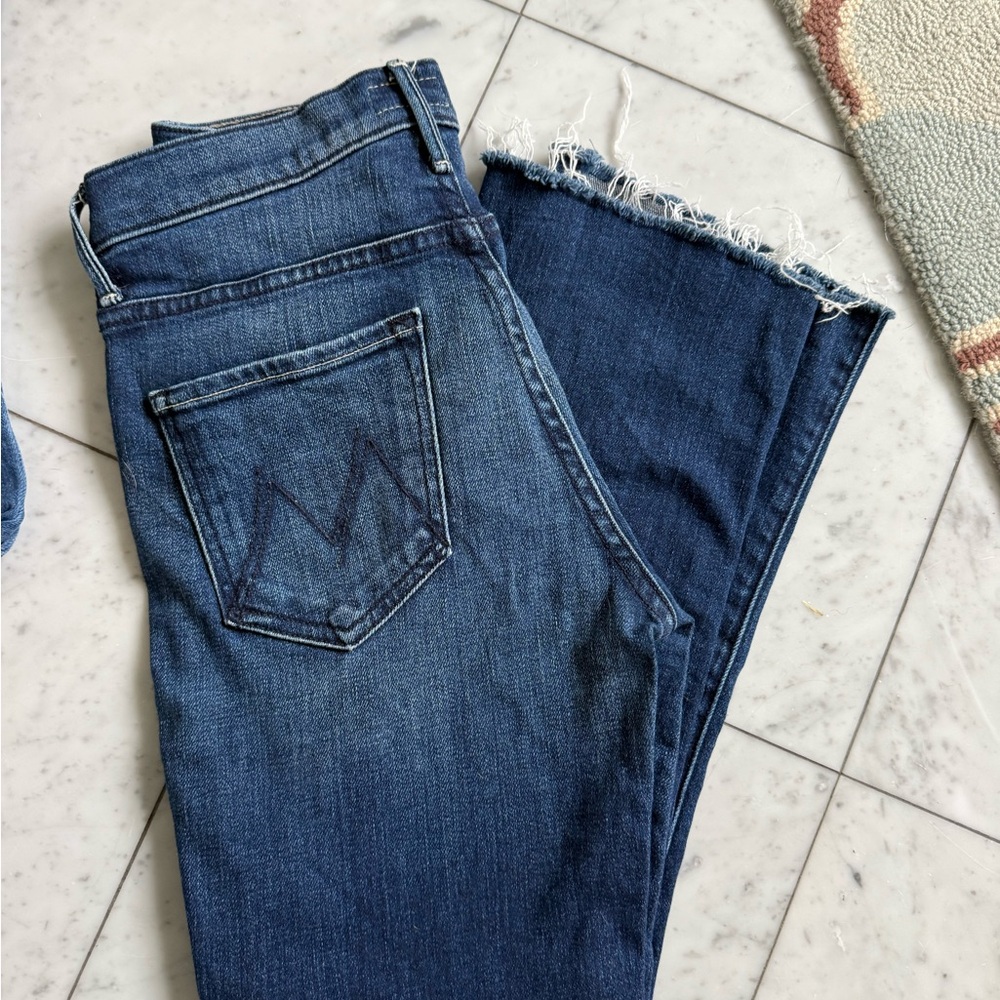Mother The Insider Crop Step Fray size 27